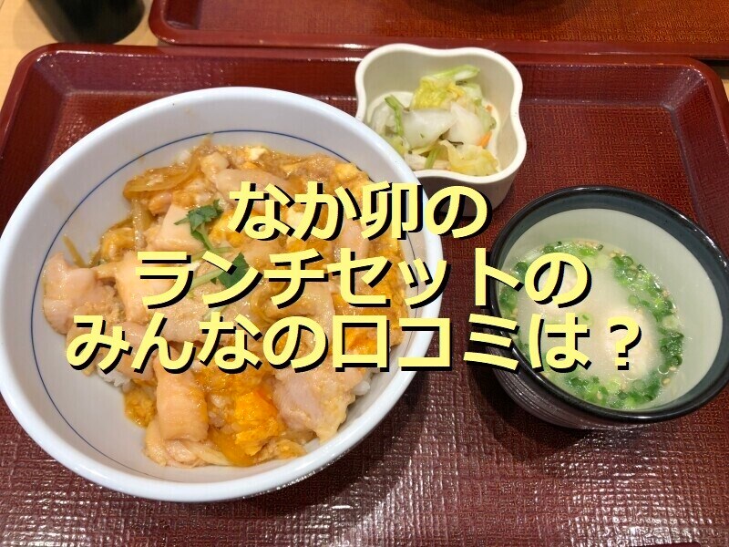 なか卯のランチ「親子丼（並盛）＋鶏だんごスープ＋京風つけもの」