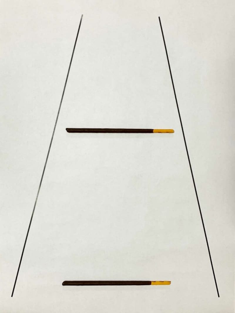 ポッキーによるポンゾ錯視