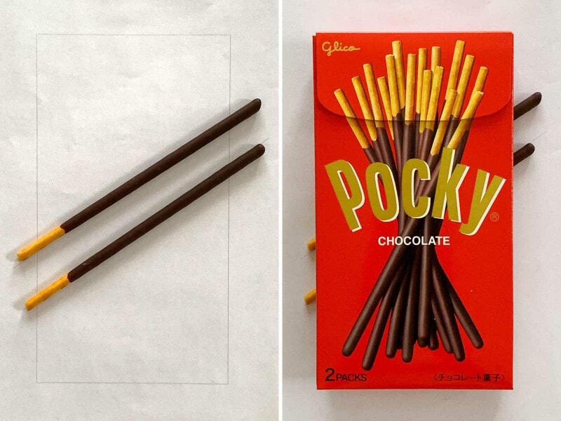 ポッキーによるポッゲンドルフ錯視