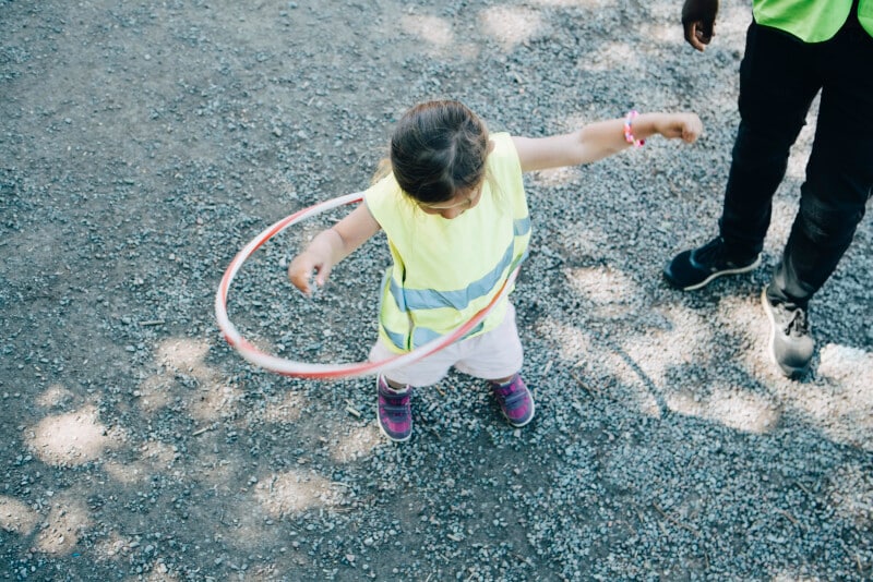 フラフープはバラバラにできないと、サイズが大きすぎる