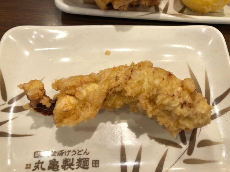 丸亀製麺の「天ぷら」で1番のおすすめは「かしわ天」