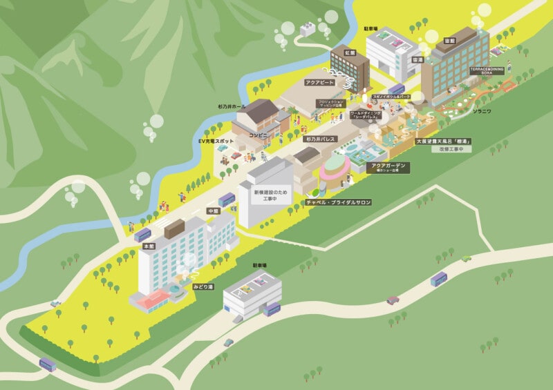 別府温泉 杉乃井ホテルのマップ