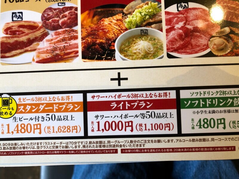 サワーやハイドールなど50品以上が対象の「ライトプラン」