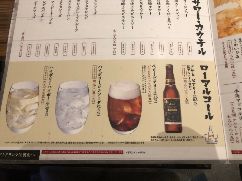 「ライトプラン」のローアルコール