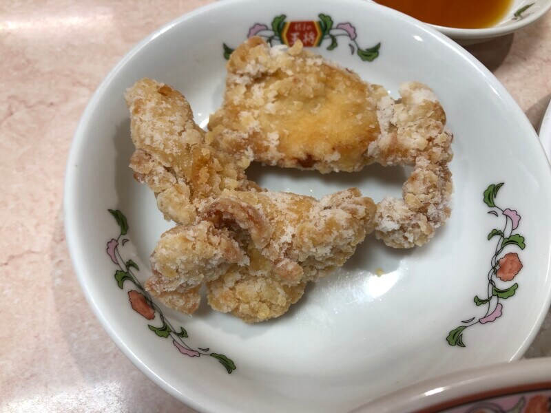 「天津飯セット」の唐揚はサクサク