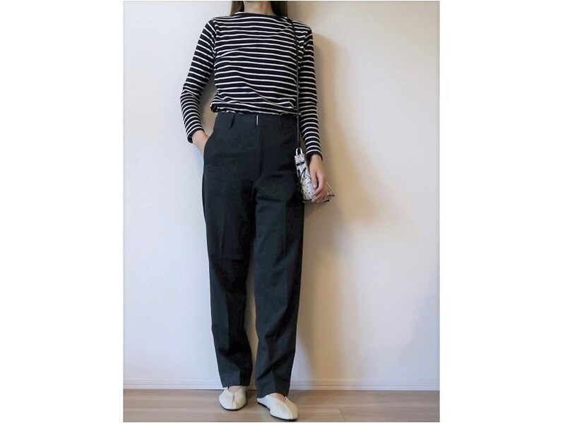 【OKコーデ】春の定番トップスであるカジュアルなボーダーにもしっくり