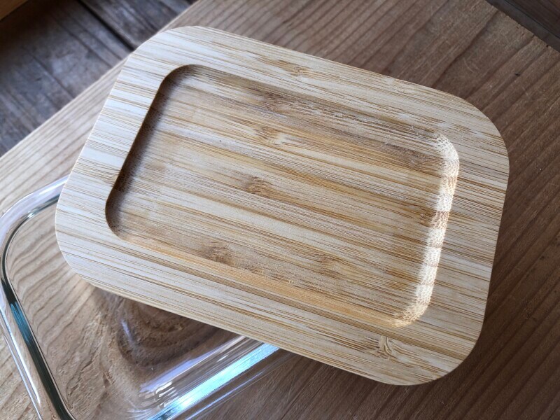 スリーピーの「耐熱ガラス保存容器　バンブー蓋付」はタケの蓋がおしゃれ