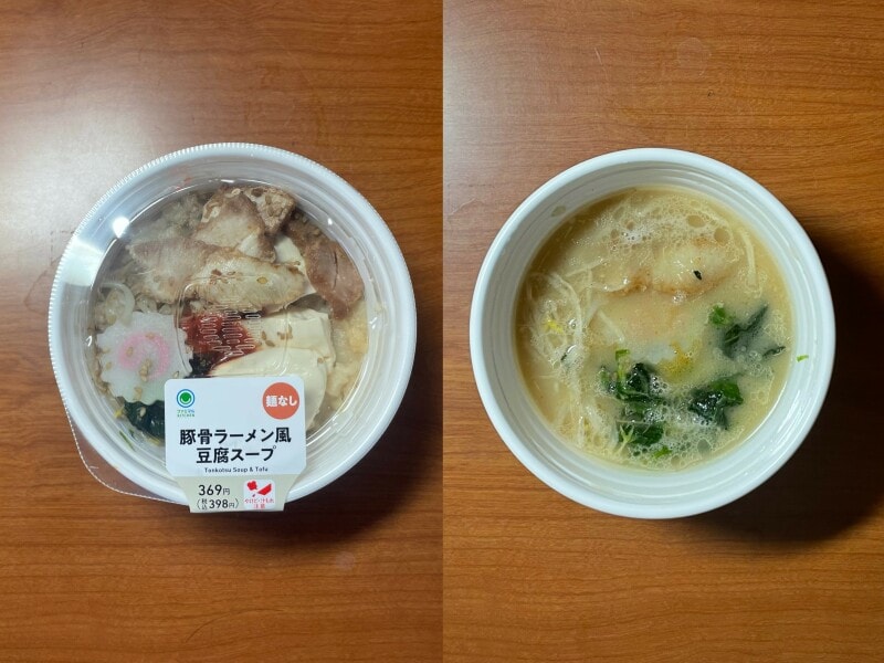 豚骨ラーメン風豆腐スープ