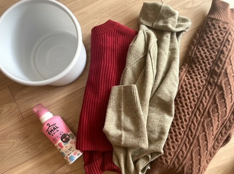 一枚ずつ手洗いする際に、ニットの状態を見極めて判断するのがおすすめです