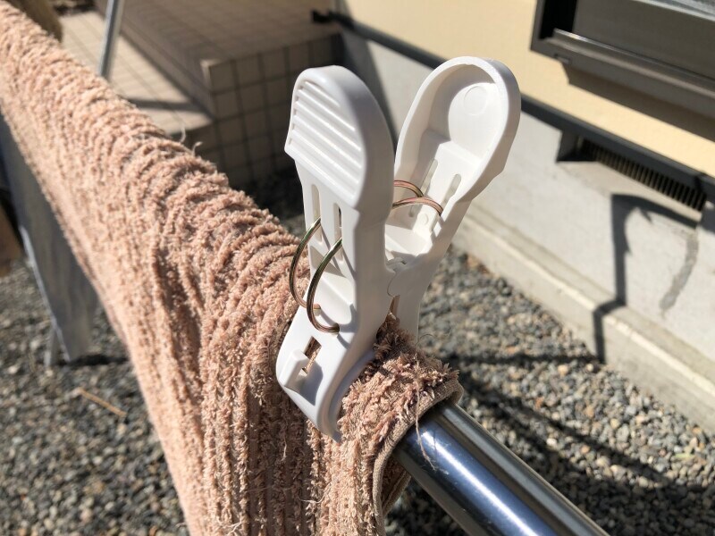 風が強い日でも洗濯物が飛ばされない