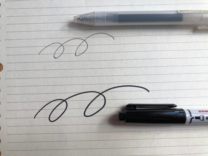 セリアのルーズリーフ「B5ルーズリーフ B罫」はインクがにじむことはなかった