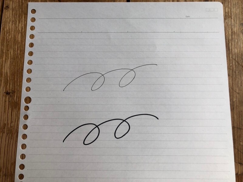 セリアのルーズリーフ「A4ルーズリーフA罫」はインクがにじまない