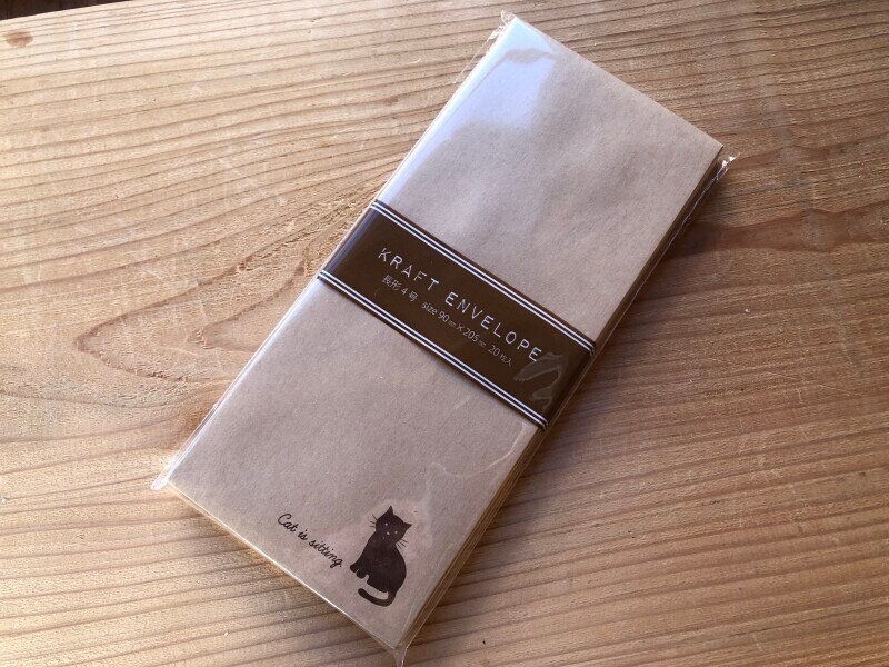 キャンドゥの「クラフト封筒　長形 4号　アニマル」