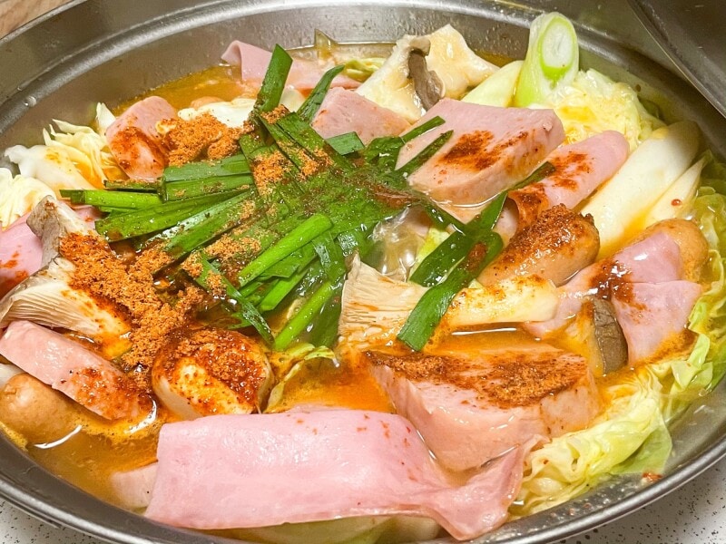 辛ラーメンの調味料だけで作ったブテチゲ