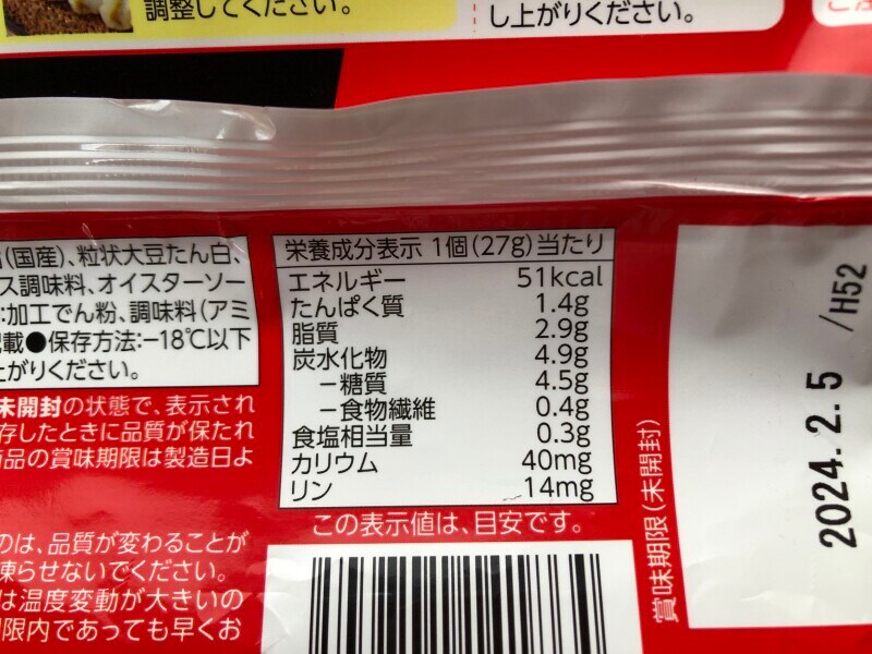 トップバリュの餃子「ギョーザ」のカロリー・栄養成分表示