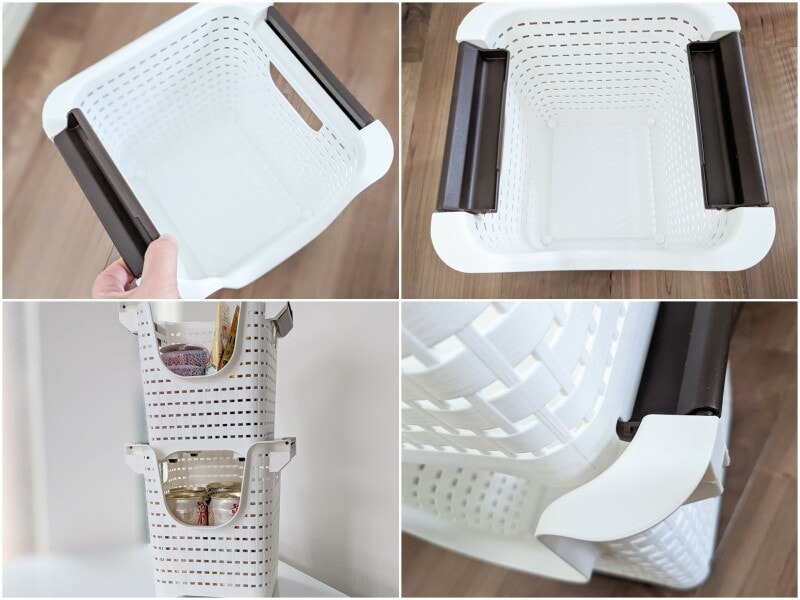 ダイソー 積み重ね収納バスケット使い方