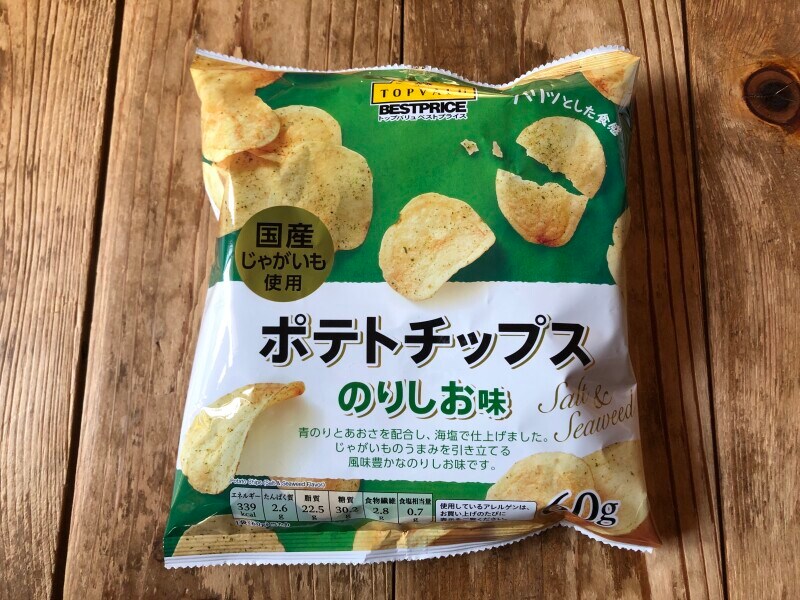 トップバリュの「ポテトチップス　のりしお味」