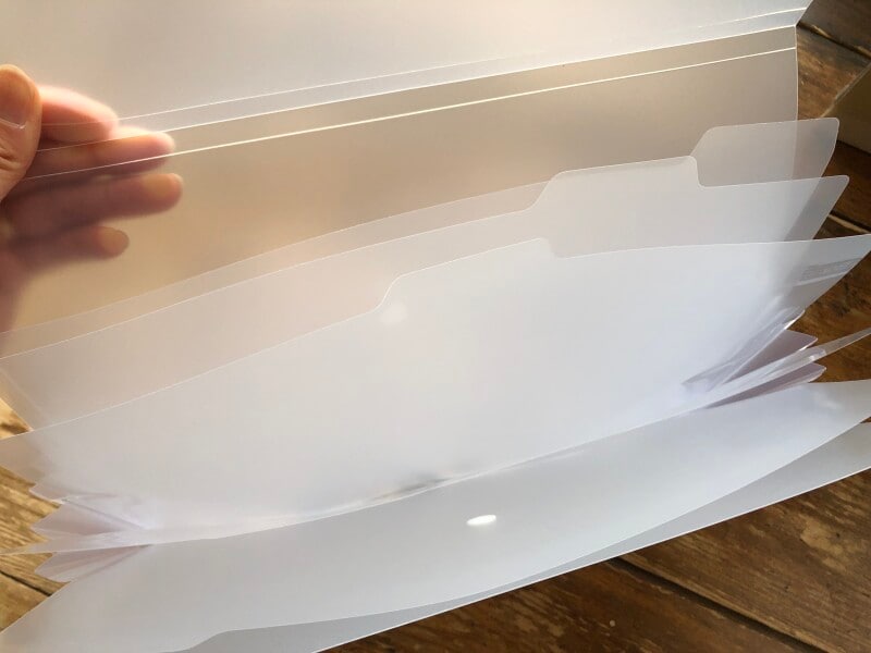 セリアの「A4ドキュメントホルダースリム」はインデックス付き