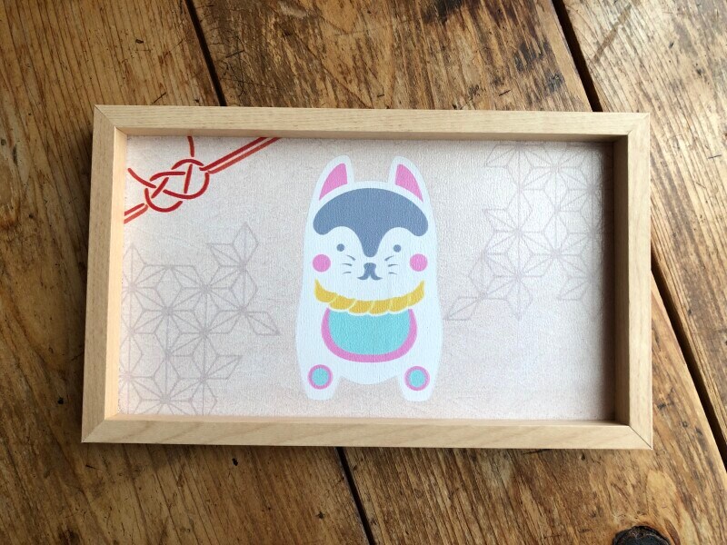 ダイソーの「小物トレー（和柄）」