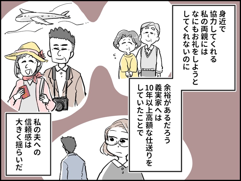 夫が私に黙って「親への仕送り」を続けていた事実が許せない