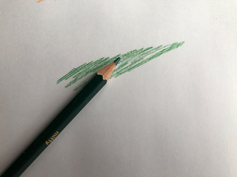 ダイソーの「12色ミニ色鉛筆」はきれいに発色する