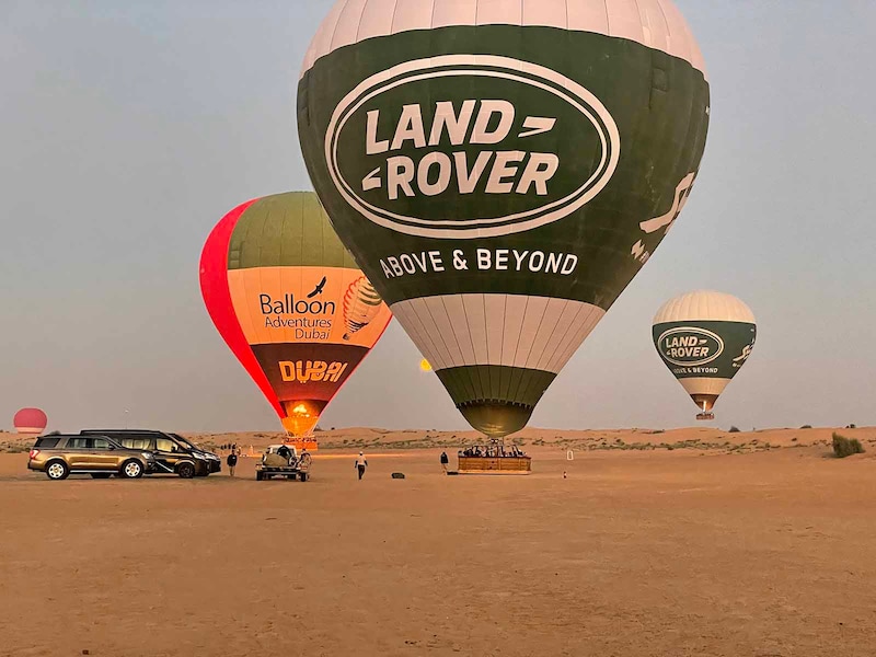 ドバイの熱気球ライド