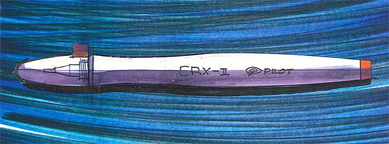 初代ドクターグリップ開発時のデザインスケッチ。当時からかなり未来を見たデザインが指向されていたのが分かる。