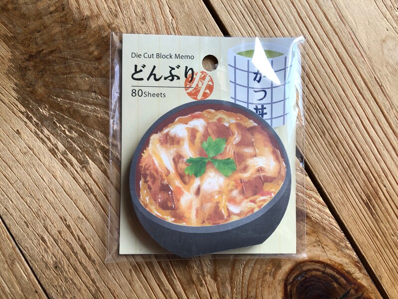 セリアの「ダイカットブロックメモ　どんぶり」