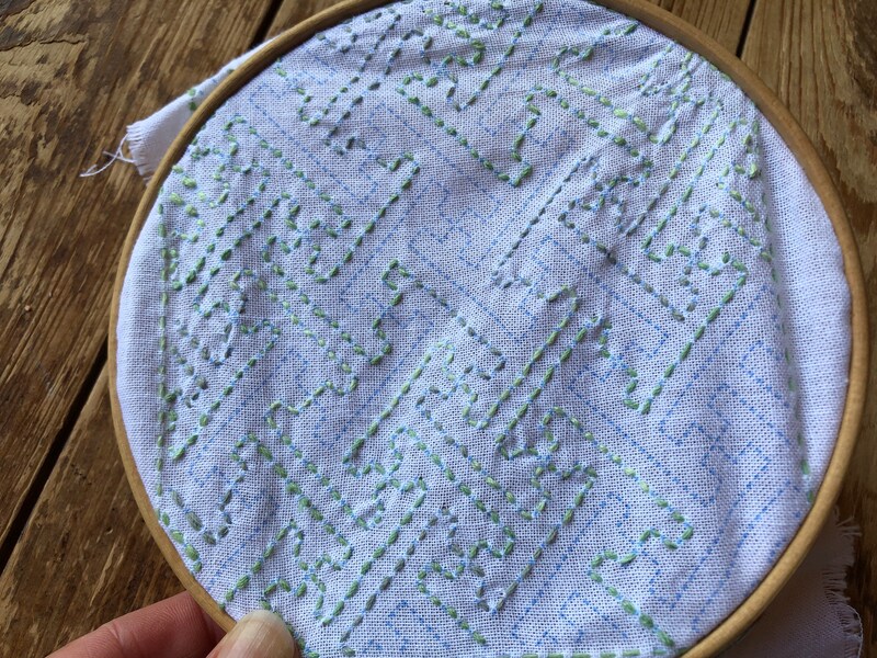 刺繍枠があると刺しやすい