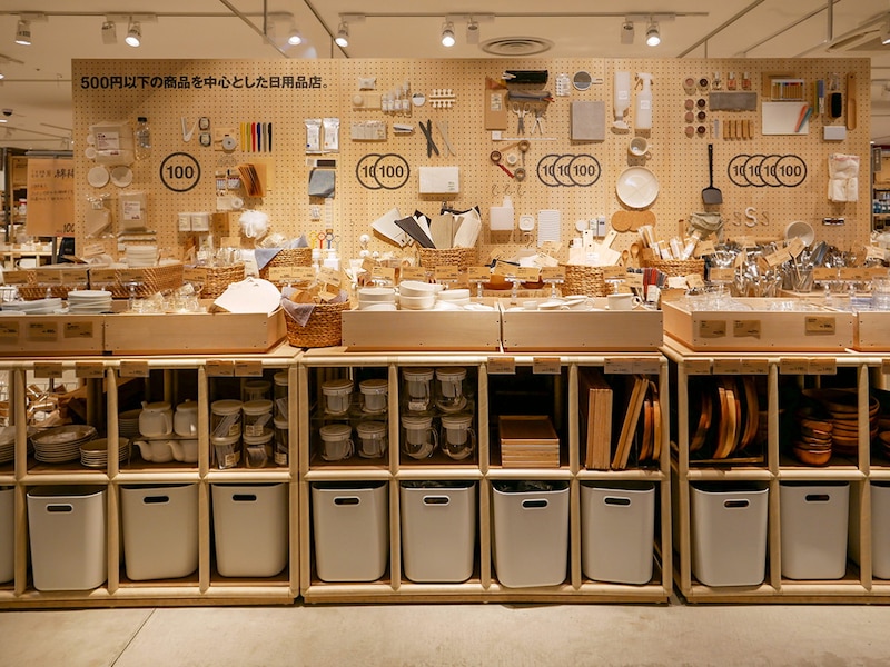 無印良品のアイテムの中から500円以下の商品を中心に展開する新業態「無印良品500」