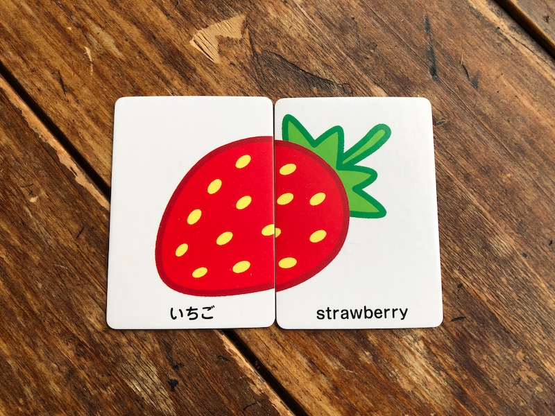 ダイソーの知育玩具「えあわせカード」は、イラストを合わせて遊ぼう