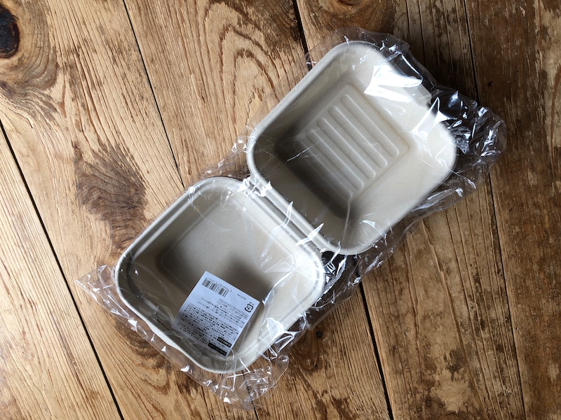 セリアの「バガスランチボックス」