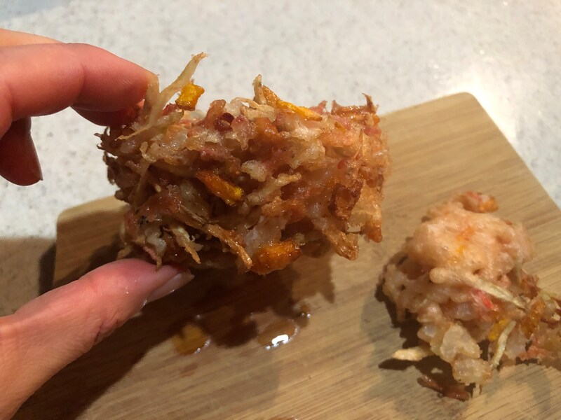 厚みがあってボリューム満点のかき揚げ