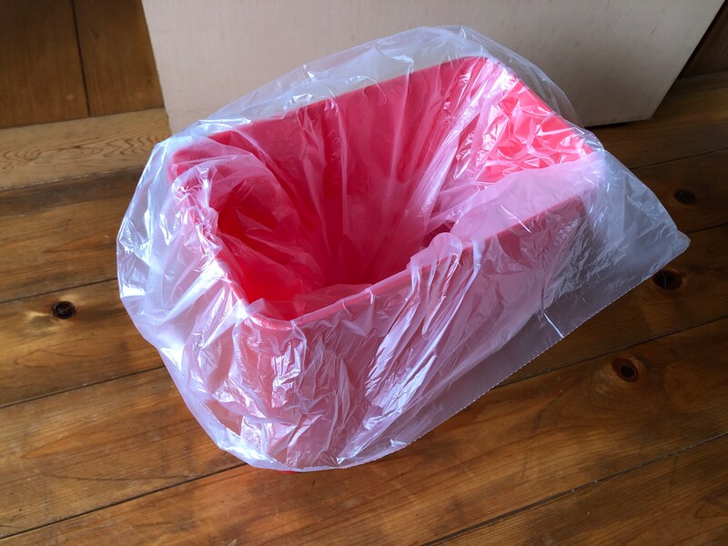 深さのあるバケツ型のゴミ箱に使用できる