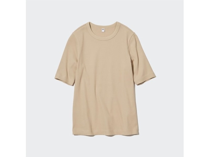 ユニクロ リブクルーネックT  1500円(税込)