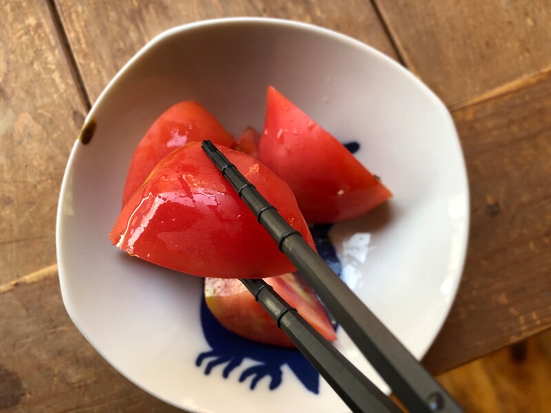 トマトもしっかりとつかむことができる