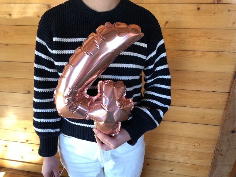 ダイソーの「フィルムバルーン(Number)」