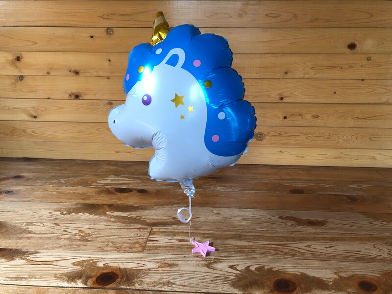 ヘリウムガスを入れてもらった風船