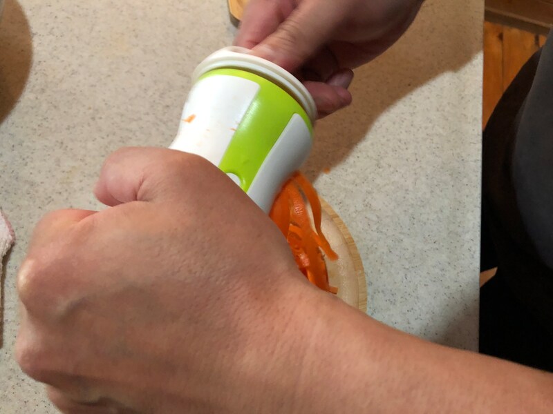 にんじんが短くなったので、セーフティハンドを使用