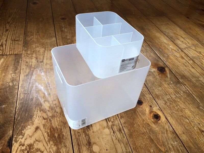 「大・深型」と「小・仕切り付」の組み合わせ