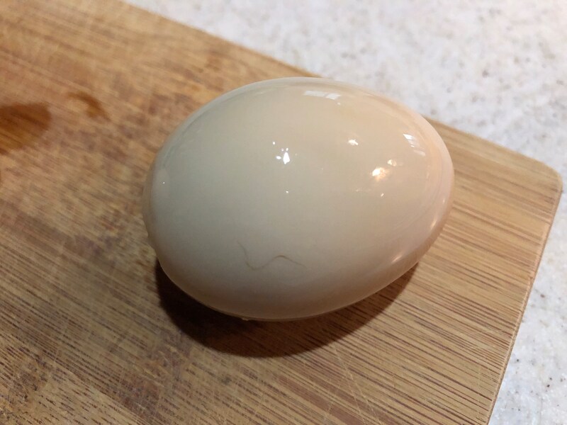 白身が茶色になり、美味しそう！