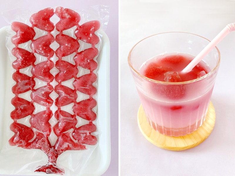100均の氷バッグでオシャレなドリンク作り