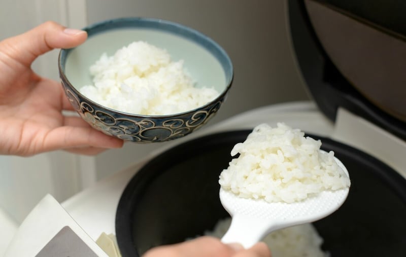 炊飯器と炊き立てごはん