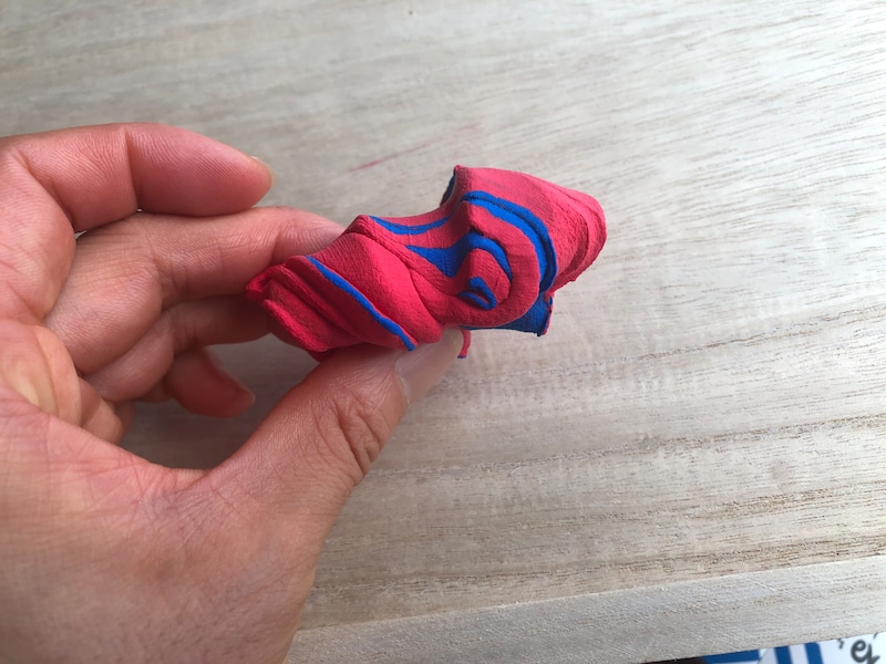 混ぜ始めて最初の頃は、まだ色が分離している