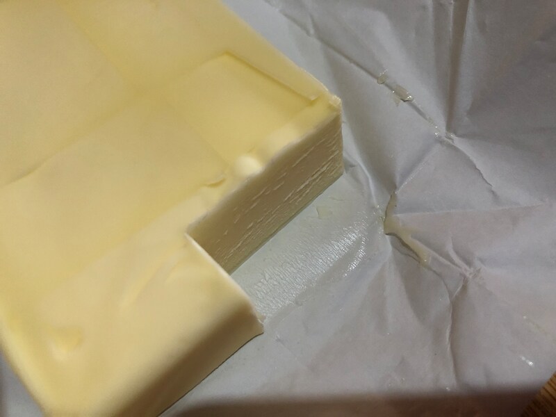 ダイソーの「バターカッター」でカットした跡も綺麗