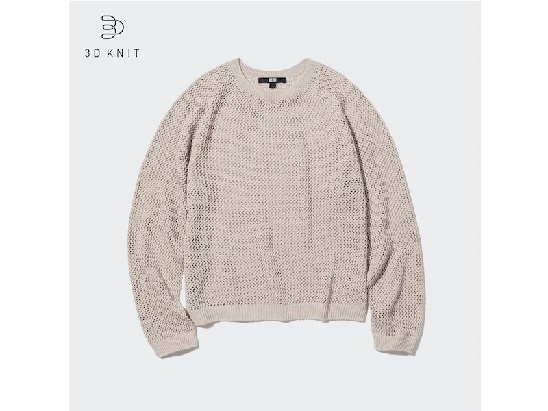 ユニクロ　3Dメッシュクルーネックセーター　2990円（税込）