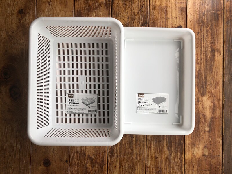 セリアの「Dish Drainer」と「Dish Drainer Tray」のセットは別々に買うこともできる