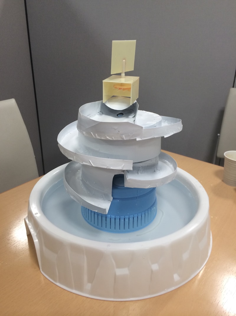 「超ひえひえ北極流しそうめん」の試作版