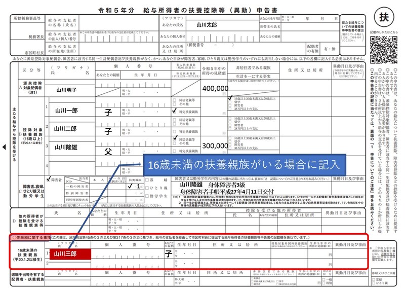 16歳未満,扶養親族,住民税