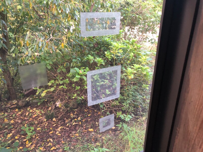 ダイソーの「網戸補修シール」を貼り付けてみた